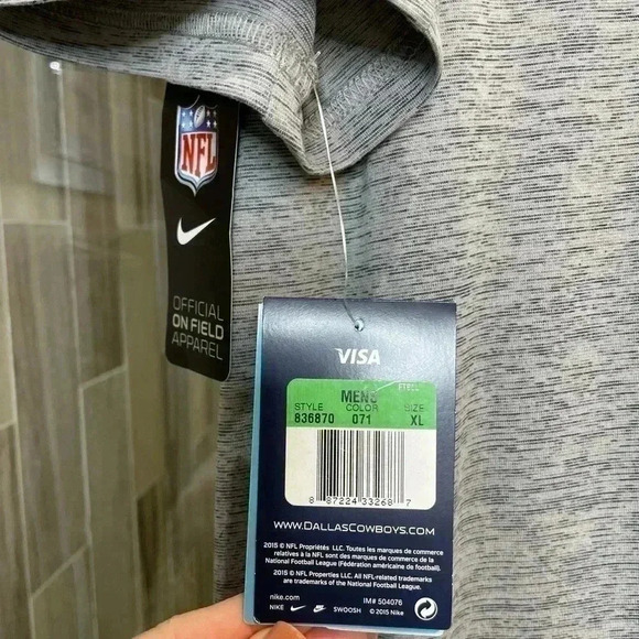 NFL Dallas Cowboys Official On Field Apparel Nike Dri - Fit Size XL - Picture 7 of 8